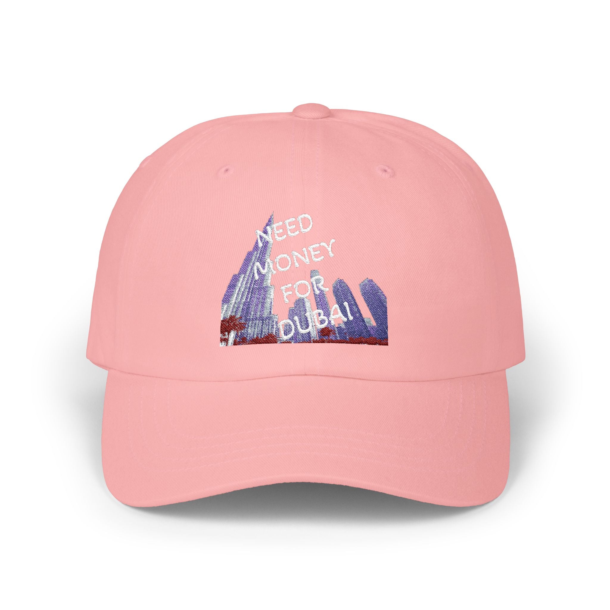 Classic Dad Cap with Fun Quote-NEED MONEY FOR DUBAI