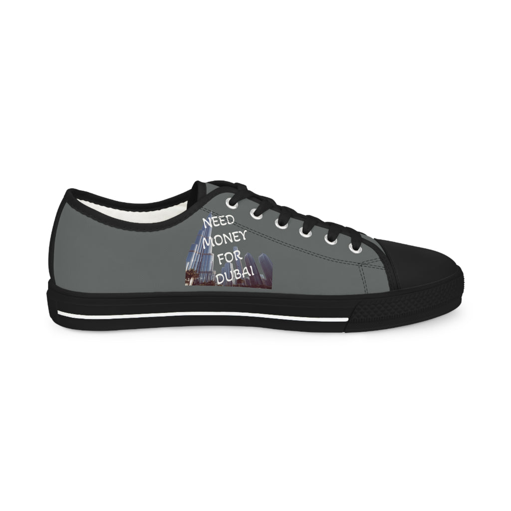 Men's Low Top Sneakers with Fun Phrase – NEED MONEY FOR DUBAI