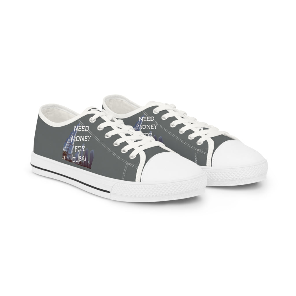 Men's Low Top Sneakers with Fun Phrase – NEED MONEY FOR DUBAI
